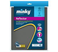 Minky Reflector Ironing Board Cover, Heat-Reflective Iron Board Cover, Large Ironing Board Covers 125 x 45 cm, Drawstring & Foam Padding, Made in the UK