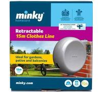 Minky Retractable Adjustable Compact Clothes Washing Drying Single Line - 15m