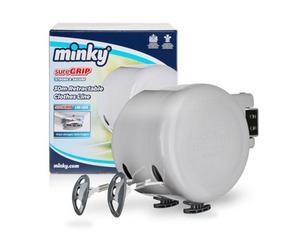Minky Retractable Duo Reel Washing Line, Grey, 2 X 15 M, Packaging May Vary