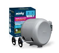 Minky Retractable Duo Reel Washing Line, Grey, 2x15m, packaging may vary