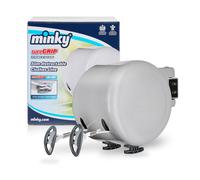 Minky Retractable Duo Reel Washing Line, Grey, 2x15m, packaging may vary