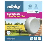 Minky Retractable Reel Outdoor Gardens Single Clothes Washing Line-15m