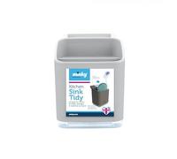 Minky Sink Tidy - Light Grey, Caddy Storage Kitchen Organiser Drain Brushes Sponge Tray Holder
