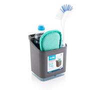 Minky Sink Tidy - Light Grey, Caddy Storage Kitchen Organiser Drain Brushes Sponge Tray Holder