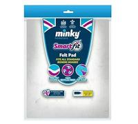 Minky Smart Fit Ironing Board Cover - Thick Felt Pad, 100% Recycled Fibers, Cut to Size for a, Smooth Ironing Surface, Fits Boards Up to 125 x 45cm, Made in UK White - 1 Pack