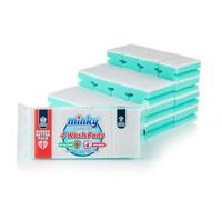Minky Sponge Scourers 40 pack, Anti-Bacterial and Anti-Grease, Non Scratch, Wash Pads, Sponges Washing Up Sponge, Cleaning Sponges, Kitchen Sponge, Dish Sponge, Scourer, White and Blue