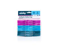 Minky Spring Loaded Plastic Pegs - Pack of 24 Pegs