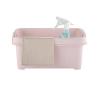 Minky Storage Caddy with Divider, Storage Basket with Divider, Foldaway Handle, Cleaning Caddy, Bathroom Storage & Organisation