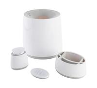 Minky Stylish Bathroom Accessories Pack, 8 Litre Bin, XL Storage Caddy, Soap Dish, Soap Dispensor with Larg Pump, White