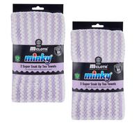Minky Super Soak Up Tea Towels Lilac Pack of 4,