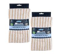 Minky Super Soak Up Tea Towels Pink 4 Pack, Ultra-Absorbent, Anti-Bacterial