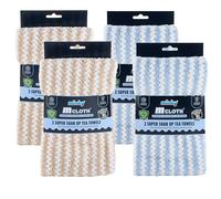 Minky Super Soak Up Tea Towels Pink 8 Pack, Ultra-Absorbent, Anti-Bacterial