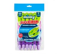 Minky Plastic Sure Grip Peg 24 Pack - Wilko