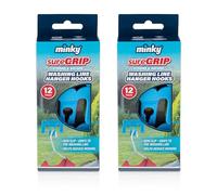 Minky Washing Line Hanger Hooks Pack in Blue, Size 12, Plastic | Charlies