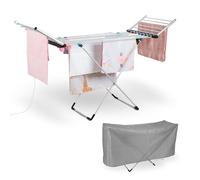 Minky SureDRI XL Winged Heated Clothes Airer with Cover, 15m Drying Space and 20Kg Capacity, Electric Foldable Drying Rack, Fast Drying & Portable Electric Clothes Dryer