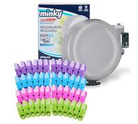 Minky SureGrip 15m Retractable Washing Single Line + 48 SureGrip Pegs