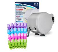 Minky SureGrip 30m Retractable Washing Double Line + 24 SureGrip Pegs