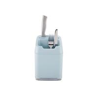 Minky Utensil Caddy, Utensil Holder with Knife Slots, Kitchen Organiser & Drainer, Sleek Holder for Kitchen Accessories, Made in The UK (Slate Blue)