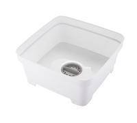 Minky Washing Up Bowl With Plug & Strainer - White