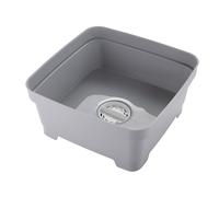Minky Washing Up Bowl with Sink Plug Strainer Multipurpose Square Basin Gre