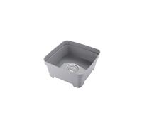 Minky Washing Up Bowl with Sink Plug Strainer, Multipurpose Square Basin, Grey, 11L, UK Made