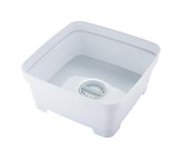 Minky Washing Up Bowl with Sink Plug Strainer, Multipurpose Square Basin, Speckled White, 11L, UK Made