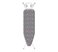 Minky White Flamingo Ironing Board, 122 x 38 cm Ironing Board, Lightweight & Compact, Adjustable Height Up To 96cm, Sturdy 4-Leg Design With Non-Slip Feet, Made in The UK