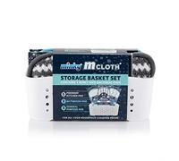 Minky White M Cloth Storage Basket Set,8 x 20.5 x 10.5 cm; 220 Grams