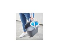 Minky XL Dual Action Mop Vortex Bucket Microfibre Mop and Bucket with Wringer Set for Cleaning Floors Machine Washable Head Long Extendable Pole Cl