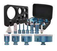 MINLAYCUT Tile Hole Saw Kit - 12pcs Diamond Core Drill Bits Set 6/6/8/20/25/35/50/68/110mm+50mm Chamfer Bit 20mm Milling Bit and Adapter for Porcelain Ceramic Tile Granite Marble