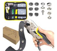 MinliGUY Snap Kit for Boat Cover/Canvas/Tonneau Cover with Marine Metal Snap Fasteners, Snap Repair Kit with Heavy Duty Pliers and 15mm Stainless Steel Snaps 60 Set Screw Snaps and Press Stud Snaps