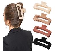 MINMUNJIU 4 Pack 5 Inch Extra Large Claw Clips for Thick Hair, Matte Non-slip Big Hair Accessories for Long Hair, Women and Girls