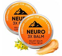 Minnah Neuro 3x Balm, for Knee, Foot, Back & Joint, Herbal Formula Non-Greasy, 2.7fl oz (2Pcs)