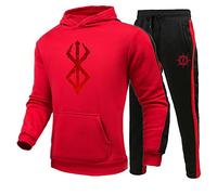 MINNAQ Berserk Hoodie and Joggers Pants Set for Men Women Japanese Anime Guts Cosplay Costume Two Piece Set Harajuku Tracksuit