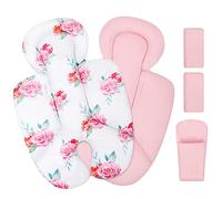 Minne Baby Infant Insert, Compatible with 4Moms RockaRoo and MamaRoo, Includes 3 Strap Pad, Breathable Mesh Fabric, Plush Soft Newborn Insert with Head and Body Support