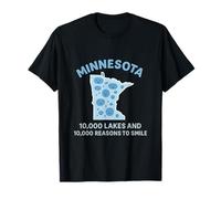 Minnesota 10,000 Lakes & Reasons to Smile T-Shirt