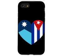 Minnesota and Cuba Flags: Heart Shaped Unity Case for iPhone SE (2020) / 7/8
