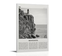 Minnesota Black and White View Poster Decorative Painting Canvas Wall Art Living Room Poster Bedroom Painting Wall Art Picture Print Modern Family Room Decor 16 x 24 Inches (40 x 60 cm)
