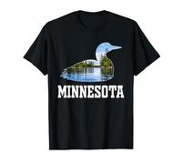 Minnesota Common Loon Bird Lake Wildlife Scenic Landscape T-Shirt