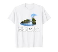 Minnesota Common Loon Bird Lake Wildlife Scenic Landscape Value Graphic T-Shirt