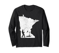 Minnesota Ice Fishing Funny Frozen Lake Angler Long Sleeve T-Shirt