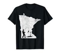 Minnesota Ice Fishing Funny Frozen Lake Angler T-Shirt