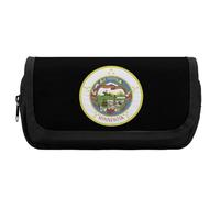 Minnesota Logo Cute Double Pencil Case Large Capacity Portable Pen Pouch with Zippered