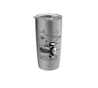 Minnesota Loon On The Lake MN State Map Outline Stainless Steel Insulated Tumbler