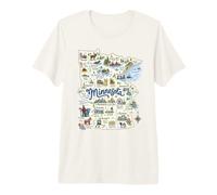Minnesota, Maps Icons MN, Duluth, Saint Paul, Rochester Premium T-Shirt