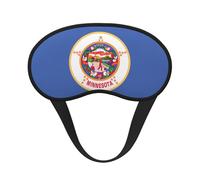 Minnesota State Flag Blackout Sleep Mask with Elastic Band Design Fits All Head Shapes Ideal for Travel Office and Shift Work