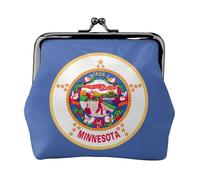 Minnesota State Flag Coin Purses, Change Purse Wallets, For Festivals And Special Occasions, Black, One Size, Art Deco