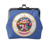 Minnesota State Flag Coin Purses, Change Purse Wallets, For Festivals And Special Occasions, Black, One Size, Art Deco