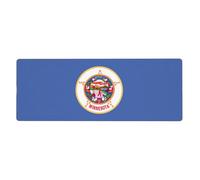 Minnesota State Flag Gaming Desk Mat, Wide Surface Desk Pad for Keyboard, Mouse and Improved Gaming Stability