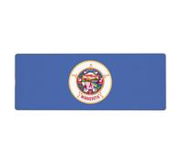 Minnesota State Flag Gaming Desk Mat, Wide Surface Desk Pad for Keyboard, Mouse and Improved Gaming Stability